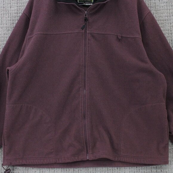 Vintage Roundy Ridge Fleece Jacket XL Men Red Full Zip Long Sleeve Polyester 90s - Picture 5 of 9